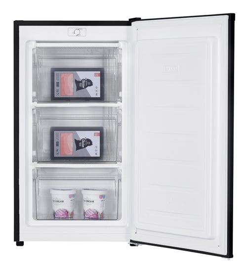 IceKing RZ109BK - Black Undercounter Freezer - 60 Litres - E energy