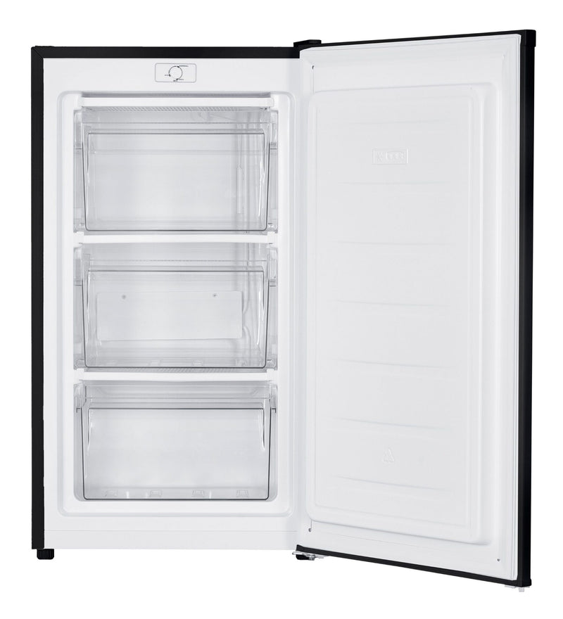 IceKing RZ109BK - Black Undercounter Freezer - 60 Litres - E energy