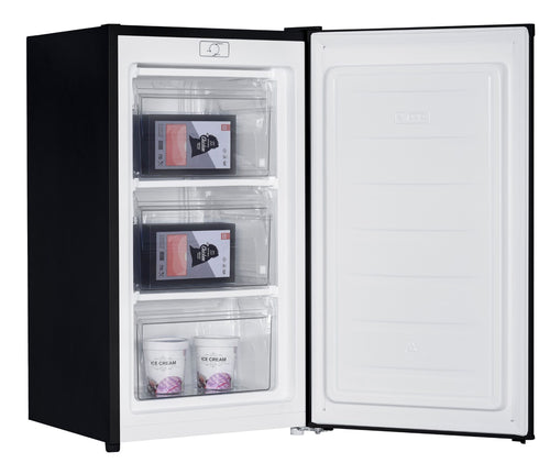 IceKing RZ109BK - Black Undercounter Freezer - 60 Litres - E energy