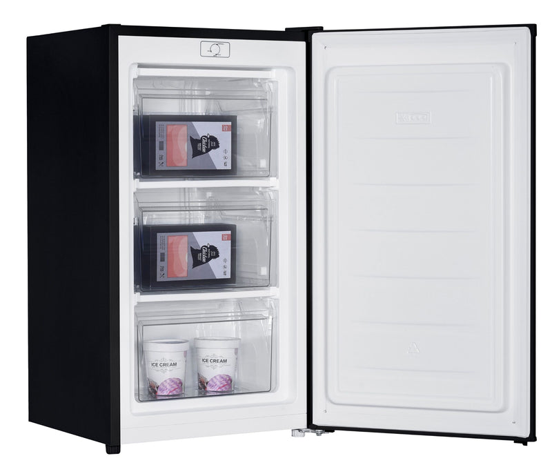 IceKing RZ109BK - Black Undercounter Freezer - 60 Litres - E energy