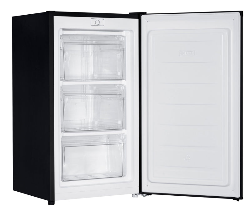 IceKing RZ109BK - Black Undercounter Freezer - 60 Litres - E energy