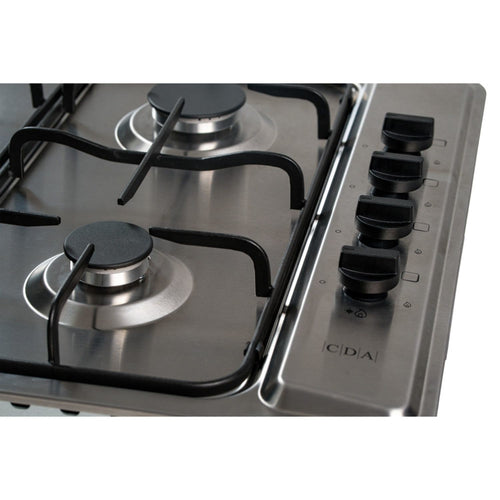 CDA SCG060SS - Stainless Steel 60cm Gas Hob - 4 Cooking Zones