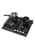 Teknix SCGH61B - Black 4 Zone Gas Hob