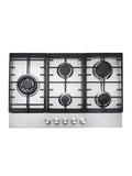 Teknix SCGH751X - Stainless Steel 75cm Gas Hob - 5 Gas Burners - 3.8kW Wok Burner