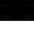Teknix SCIH77SL - Black 77cm Induction Hob - 4 Zones with Flex Areas