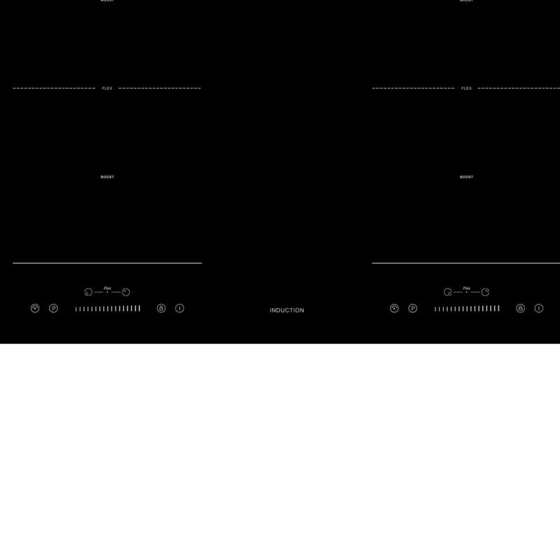 Teknix SCIH77SL - Black 77cm Induction Hob - 4 Zones with Flex Areas