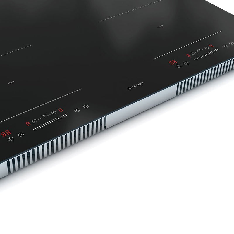 Teknix SCIH77SL - Black 77cm Induction Hob - 4 Zones with Flex Areas
