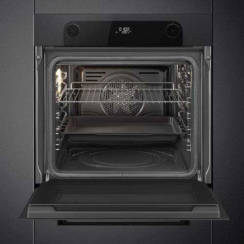 SMEG SFP6201TBI - Black Built-In Single Oven - 70L Pyrolytic - A+ Energy