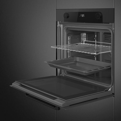 SMEG SFP6201TBI - Black Built-In Single Oven - 70L Pyrolytic - A+ Energy