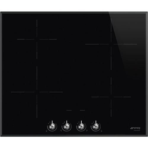 Smeg SI364BM - Black 60cm Induction Hob - 4 Cooking Zones