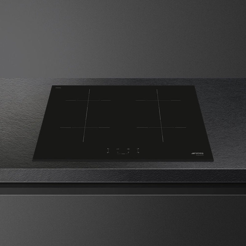 Smeg SIB2641D - Black 60cm 4 Zone Induction Hob - Touch Controls - 9 Power Levels