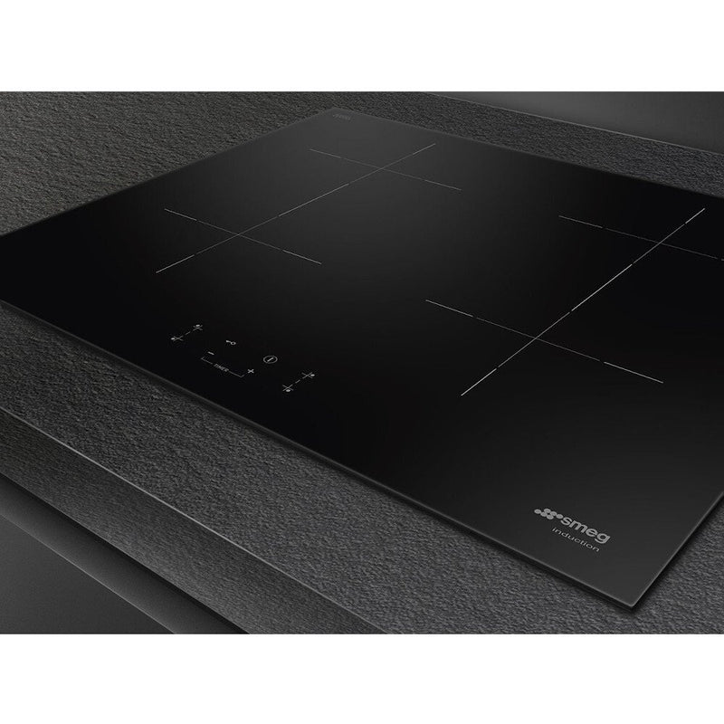 Smeg SIB2641D - Black 60cm 4 Zone Induction Hob - Touch Controls - 9 Power Levels