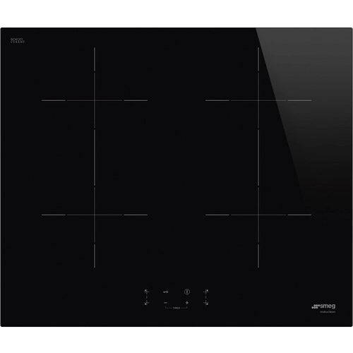 Smeg SIB2641D - Black 60cm 4 Zone Induction Hob - Touch Controls - 9 Power Levels