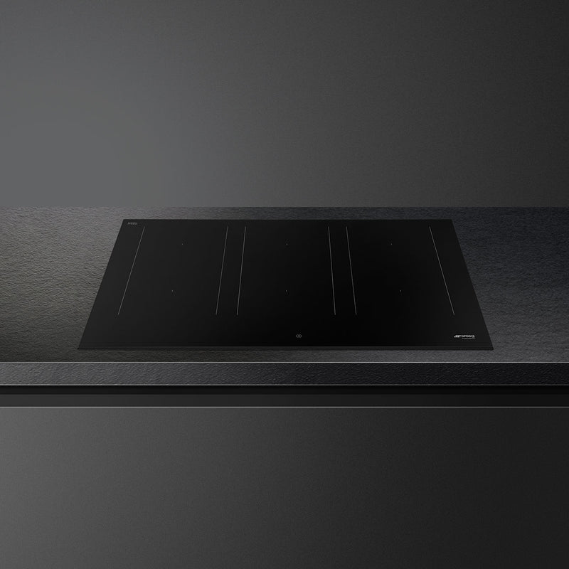 SMEG SIM3864N - Matte Black 80cm Induction Hob - 6 Cooking Zones - MultiZone