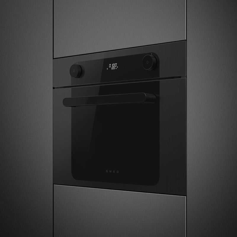 Smeg SO4201M1BI - Black Compact Built-In Single Oven & Microwave Combi - 40L - Electric