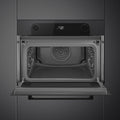 Smeg SO4201M1BI - Black Compact Built-In Single Oven & Microwave Combi - 40L - Electric