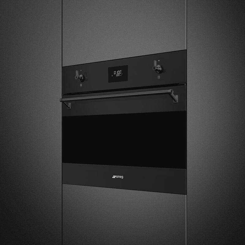 Smeg SO4301M0N - Matt Black Microwave with grill Oven - 40 litres - Built-in