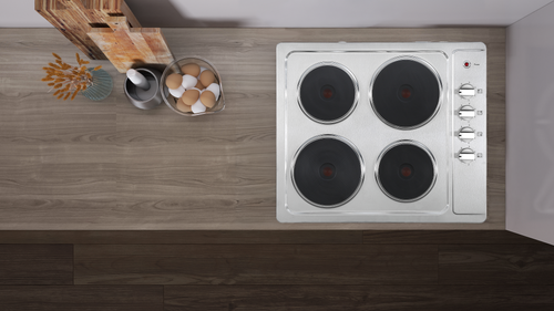 Montpellier SP601X - Stainless Steel Solid Plate Hobs - 4 Zones - 6000W Total Power