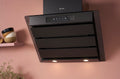 Caple PLASSP613BK 60cm Spirit Plasma Chimney Hood – Black Glass