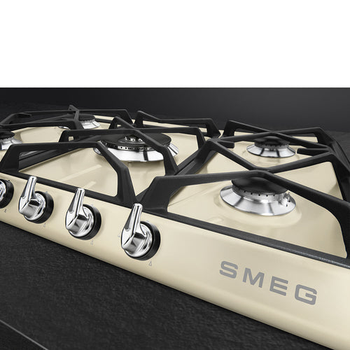 Smeg SR975PGH - Cream 5 Zone Gas Hob