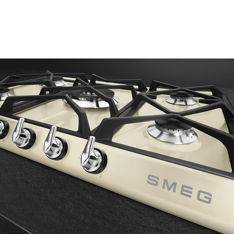 Smeg SR975PGH - Cream 5 Zone Gas Hob