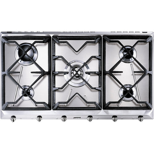 Smeg SRV596GH5 - Stainless Steel 5 Burner Gas Hob - 89cm Width