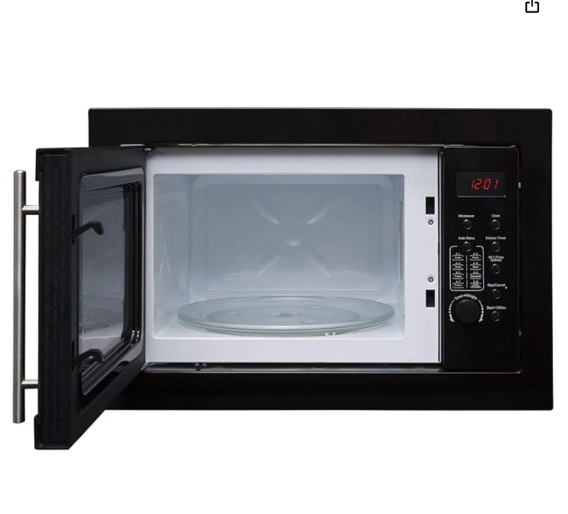 SIA BIM25BL Black 25L Integrated Built in 900W Digital Timer Microwave Oven