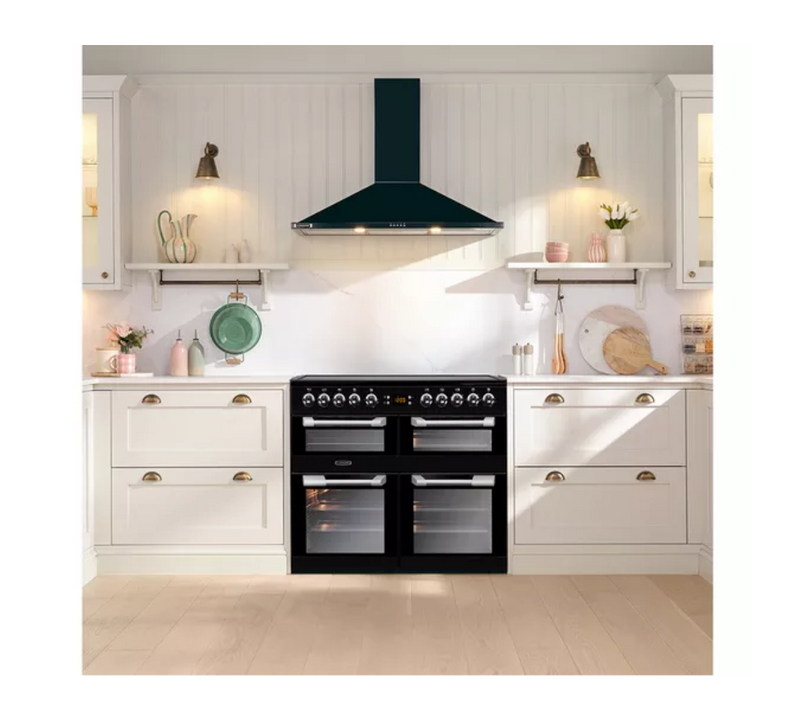 Leisure PR100F530K - Black 100cm Dual Fuel Range Cooker - 3 Ovens, 5 Burners, 75L Capacity - A Energy Rating