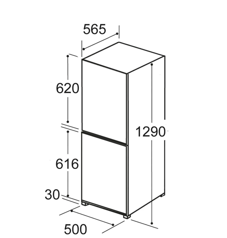 Amica FK1964 - White Freestanding 50/50 Small Fridge Freezer - F energy