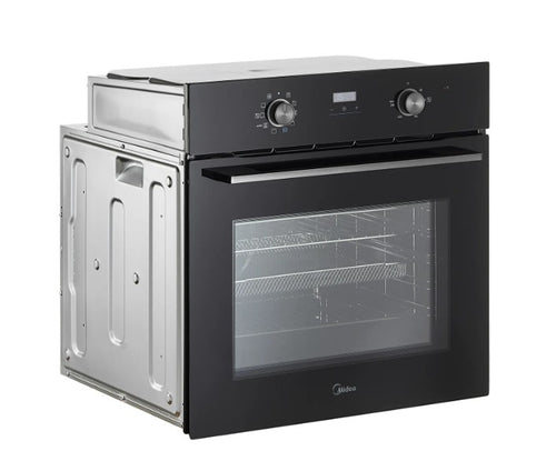 Midea MBO65M90D2C-BK - Black Built-In Single Oven - Multifunction with Catalytic Liners - A+ Energy