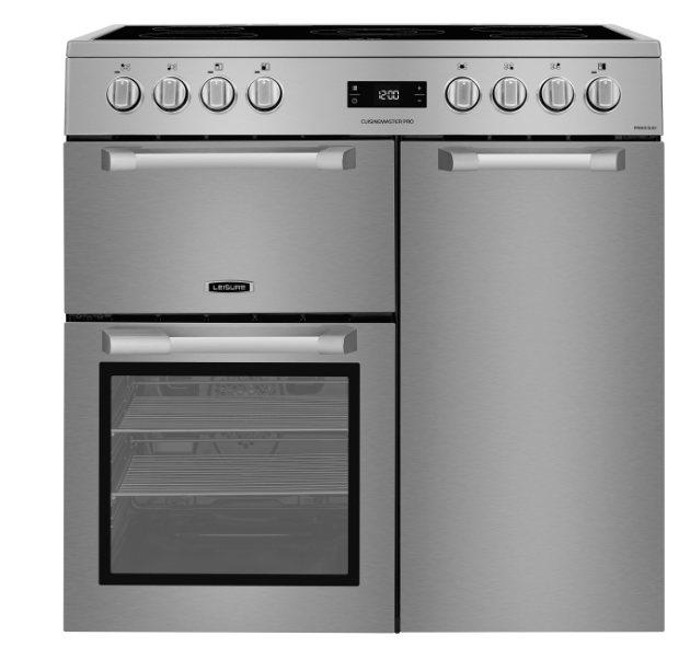 Leisure PR90C530X - Stainless Steel 90cm Electric Range Cooker - Five Zone Ceramic Hob, Three Ovens - A energy