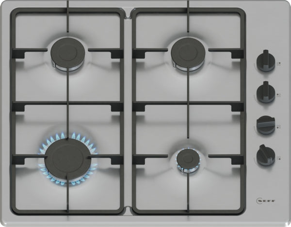 Neff T26BKP6N0 - Stainless Steel Gas Hob - 4 Burners