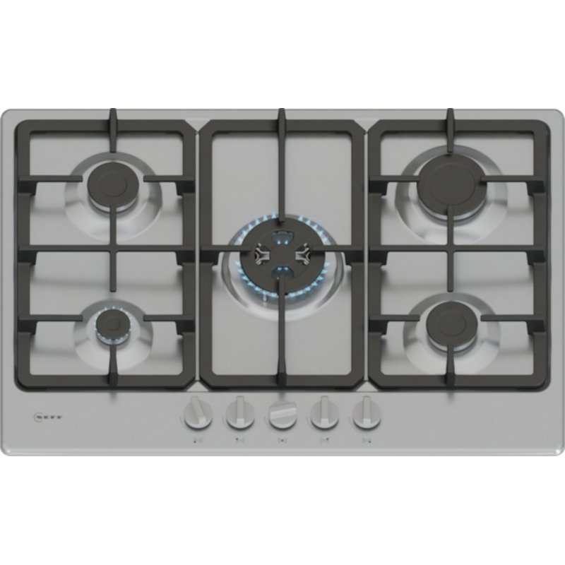 Neff T27GKQ8N0 - Stainless Steel 5 Burner Gas Hob - 75cm Width