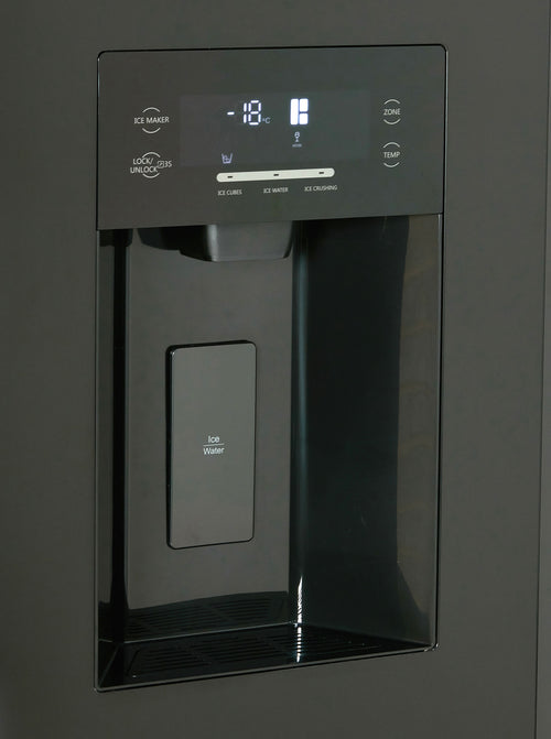 Tesla T530TDBG - Black American Fridge Freezer - 529L - E Energy Rating