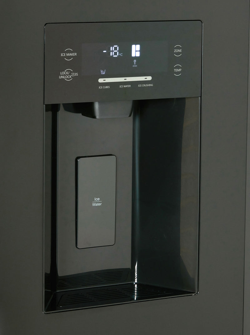 Tesla T530TDBG - Black American Fridge Freezer - 529L - E Energy Rating