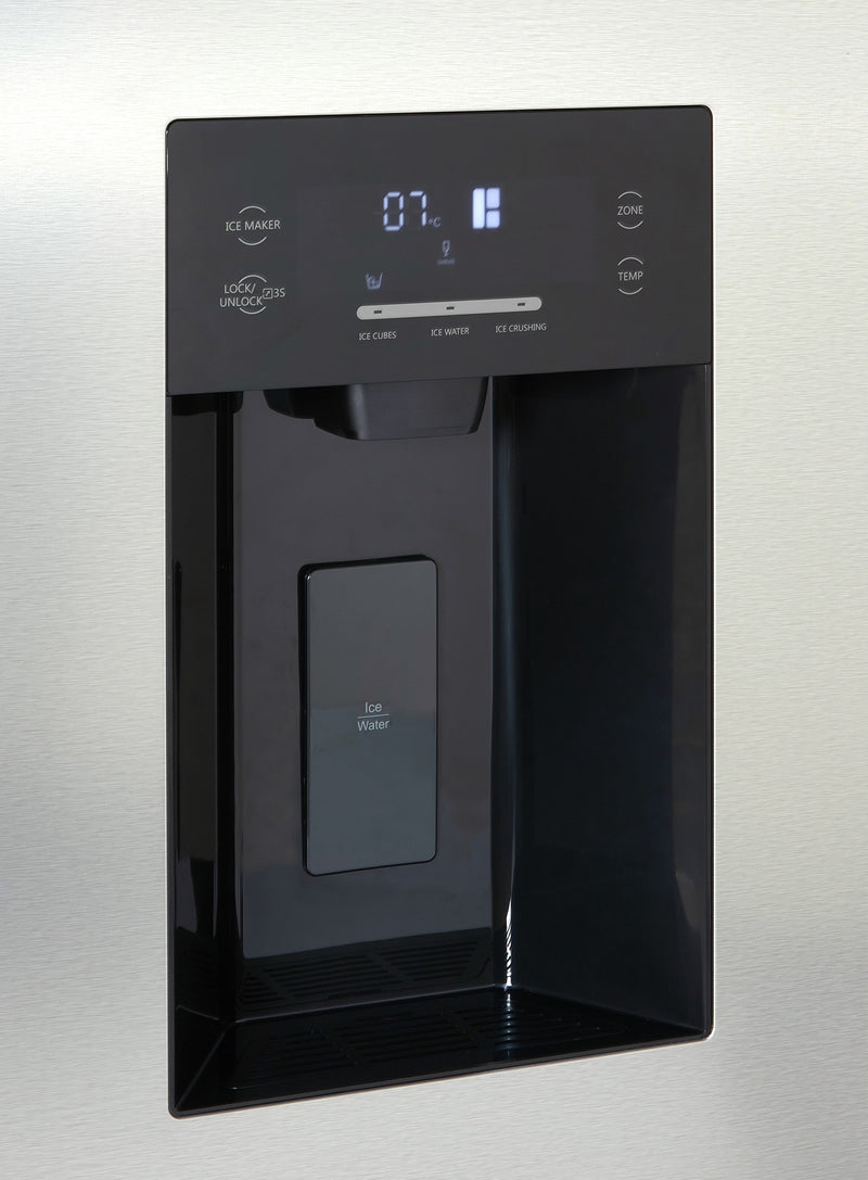 Tesla T530TDXG - Stainless Steel American Fridge Freezer - 529L - E Energy Rating