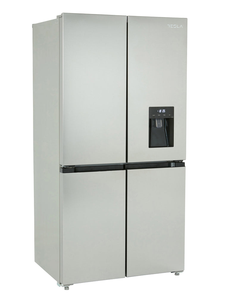 Tesla T560FDX - Stainless Steel American Fridge Freezer - 560L - E Energy Rating