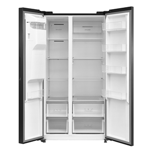 Tesla T569AFFB - Dark Inox American Fridge Freezer - 569L Capacity - D Energy Rating