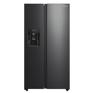 Tesla T569AFFB - Dark Inox American Fridge Freezer - 569L Capacity - D Energy Rating