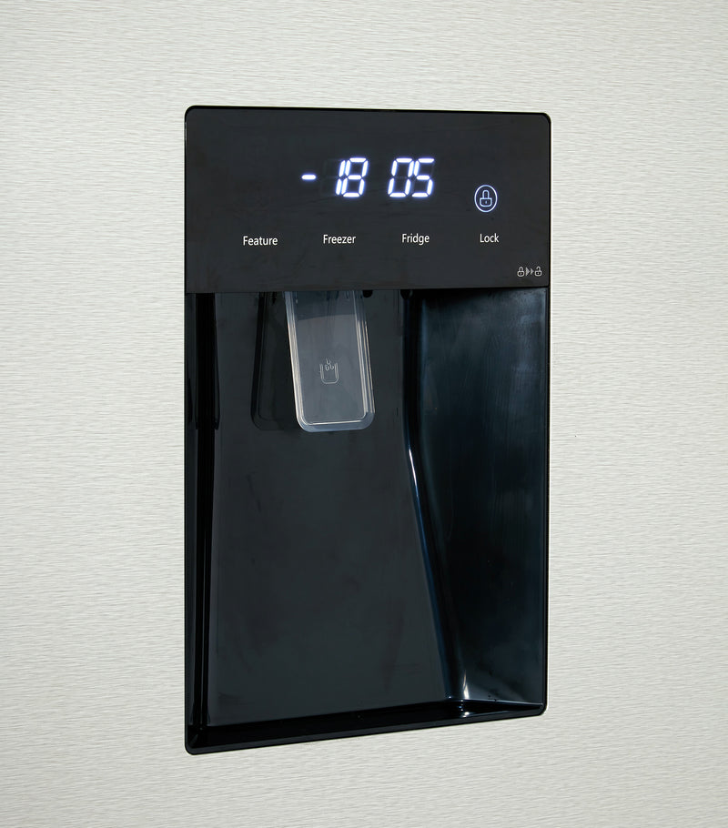 Tesla T582SBSX - Stainless Steel American Fridge Freezer - 582L - E Energy Rating