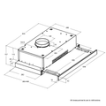 Montpellier TCH261 - Grey 60cm Telescopic Extractor Hood - 200.5 m³/hour - A Energy Rated