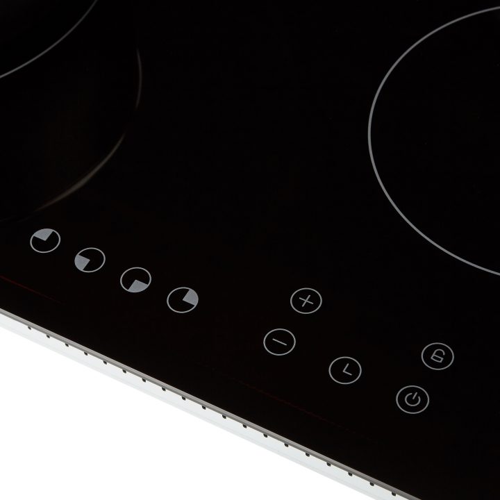 Cookology TCH601 - Black 4 Zone Ceramic Hob - 60cm Built-In - Hard Wired