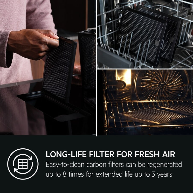 AEG TCH74B01FZ - Black 71cm Venting Hob - A+ Rated