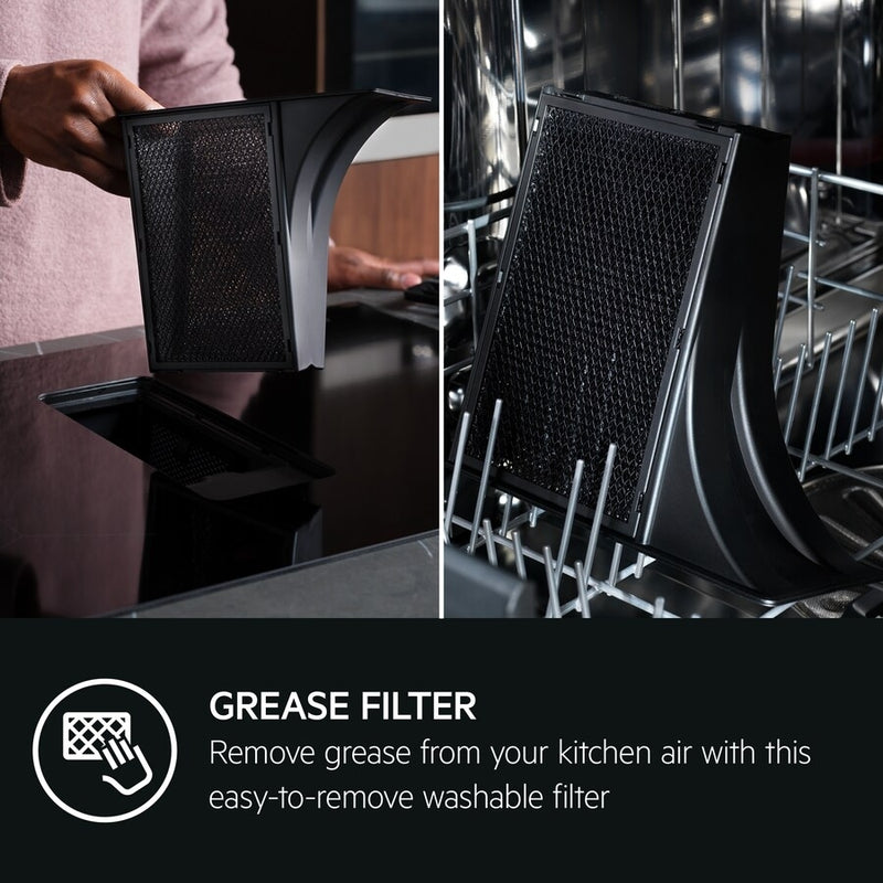 AEG TCH74B01FZ - Black 71cm Venting Hob - A+ Rated