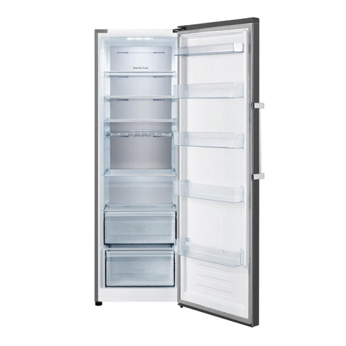 Teknix TH60TLBIX - Black Steel Finish 370L Larder Fridge - 185.5cm x 65.1cm x 59.5cm - D Energy Rating - Display