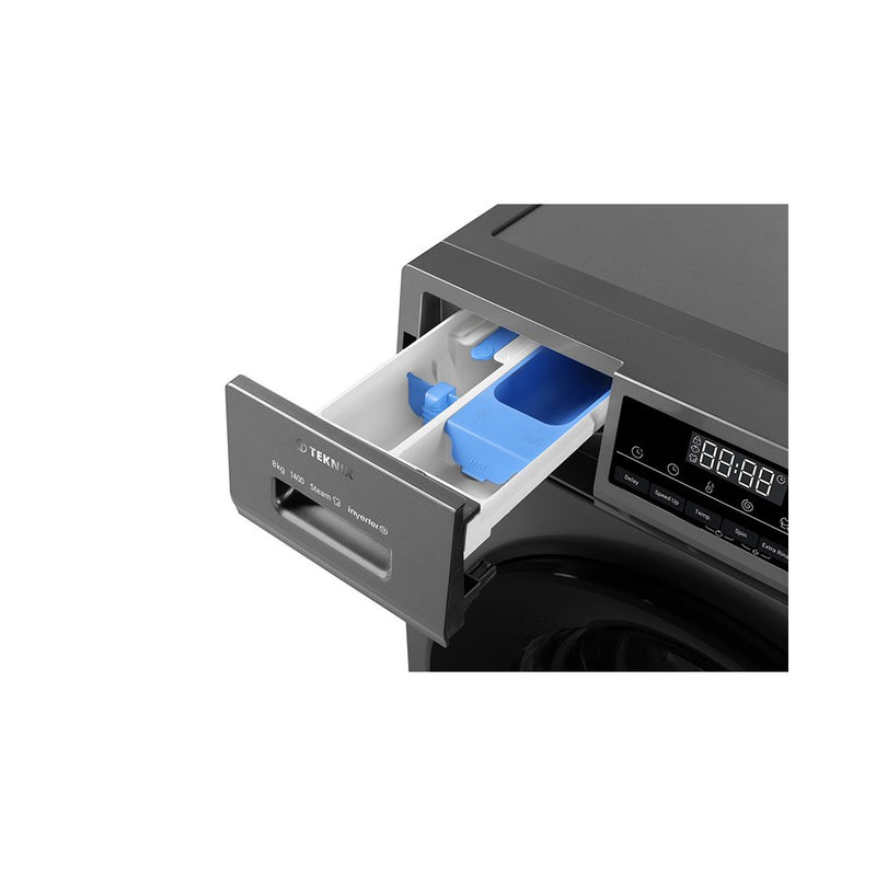 Teknix TK3W814XS - Silver 8KG Washing Machine - 1400 RPM - A energy