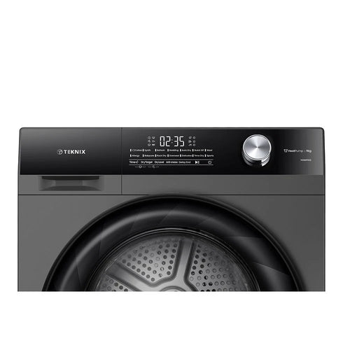 Teknix TK5HP9HS - Titanium 9KG Tumble Dryer - Heat Pump - A++ Energy Rating