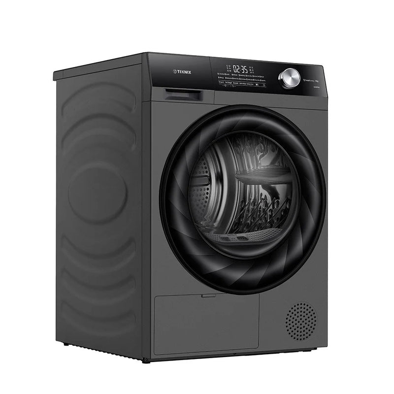 Teknix TK5HP9HS - Titanium 9KG Tumble Dryer - Heat Pump - A++ Energy Rating