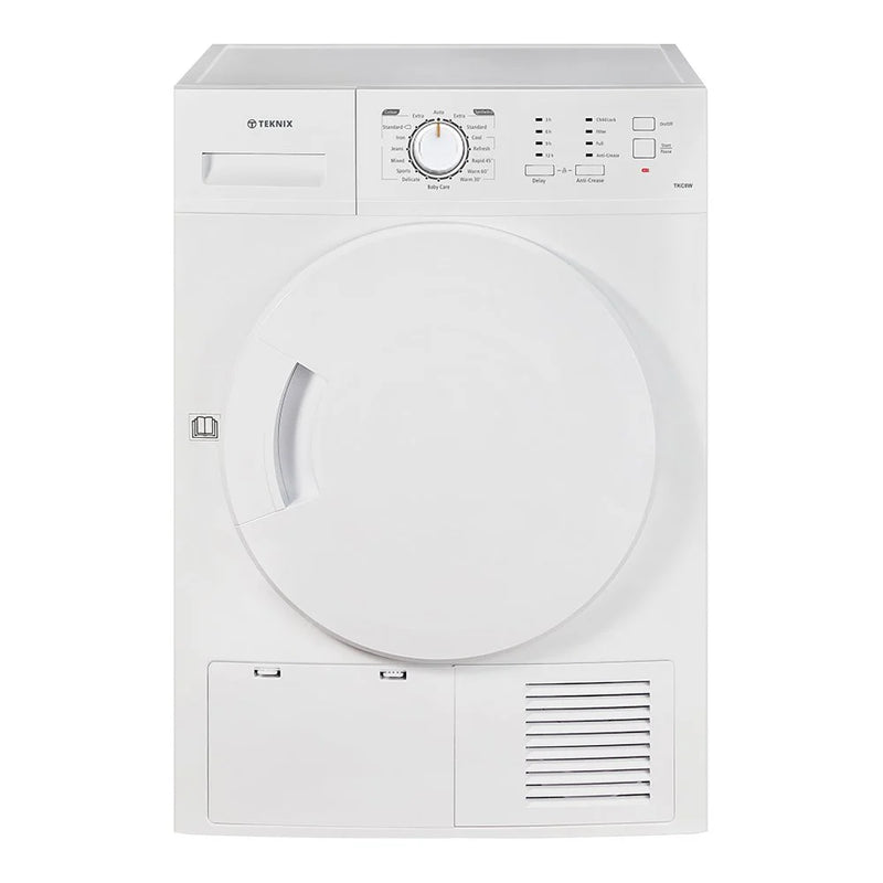 Teknix TKC8W - White 8KG Condenser Tumble Dryer - B Energy - Display