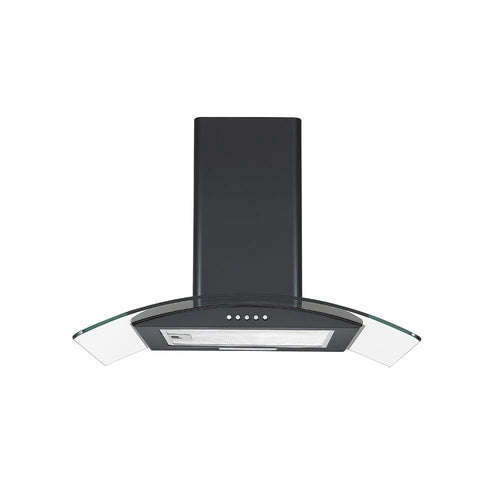 Teknix TKCGH26B - Black Curved Glass Extractor Hood - 60cm - A energy